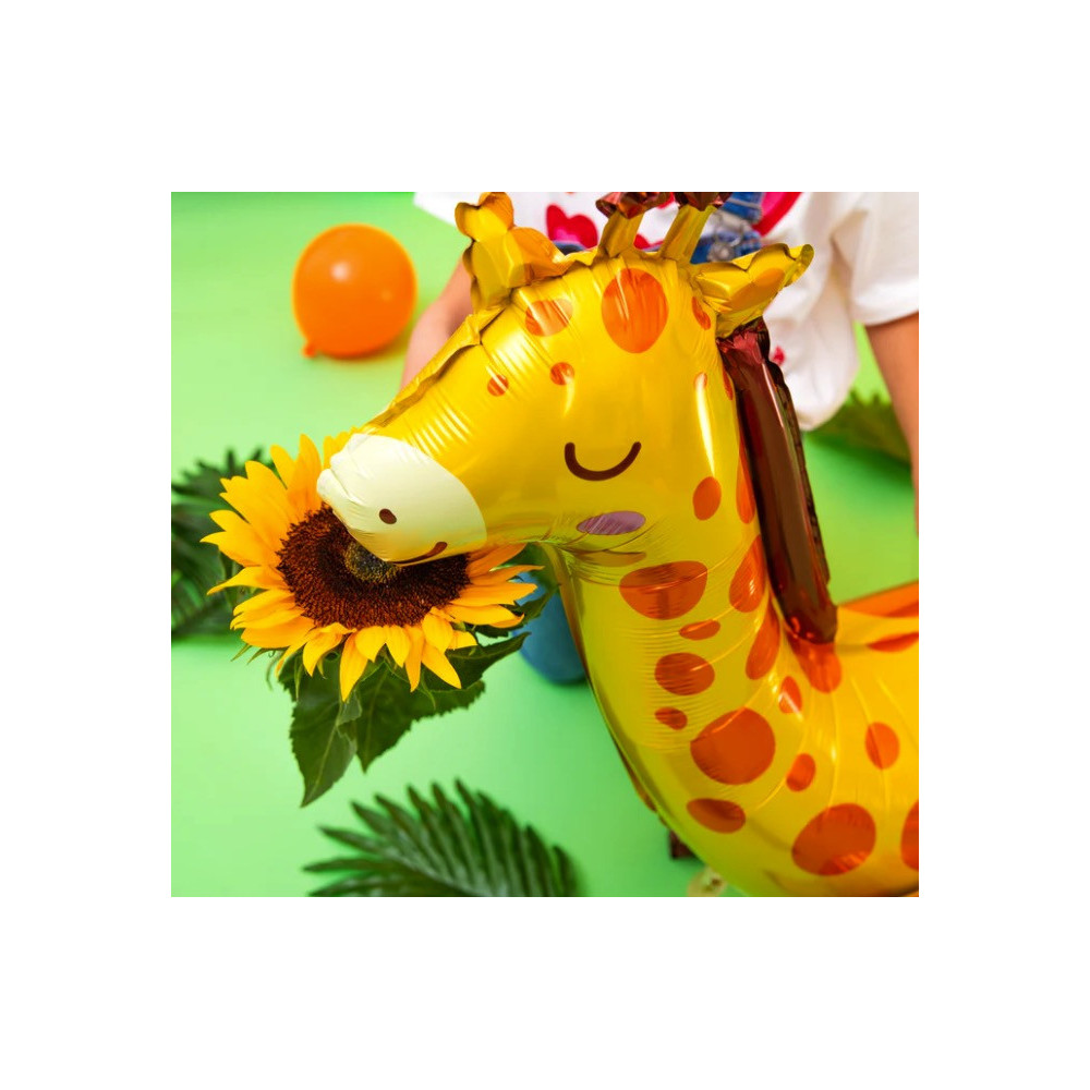 Giraffe foil standing balloon - 69 x 71 cm