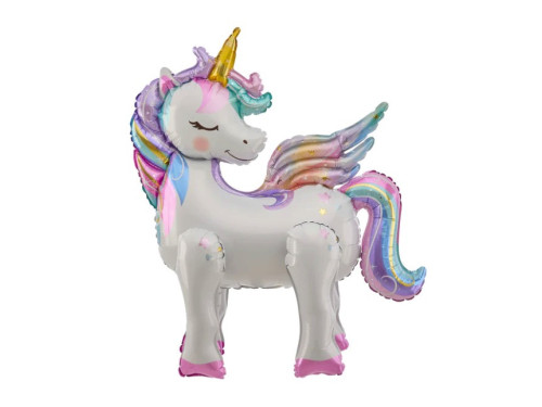 Balon foliowy stojący Jednorożec - 61 x 66 cm