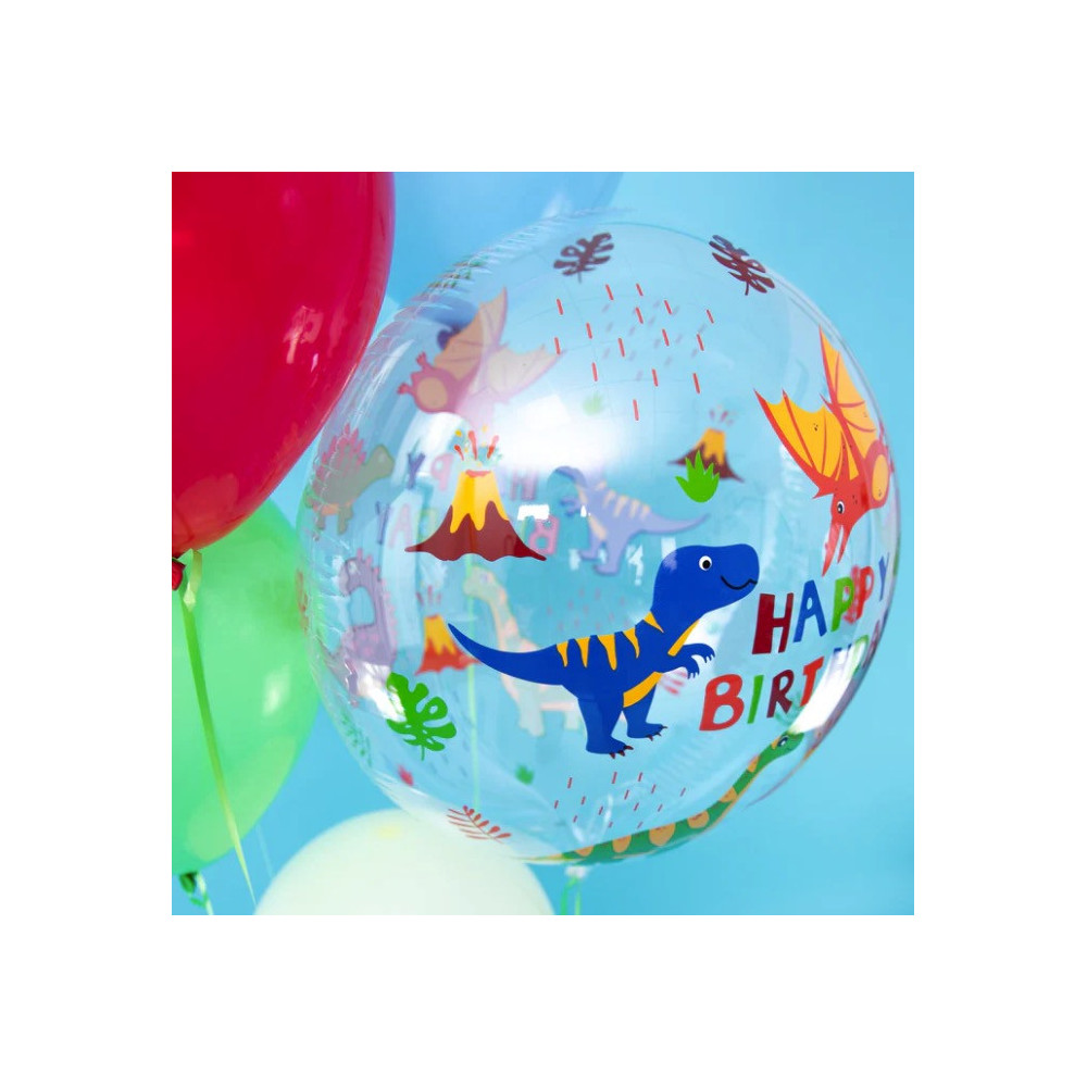 Dinosaurs transparent latex balloon - 45 cm