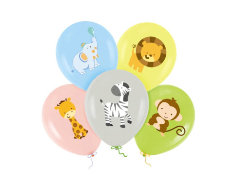 Animals latex balloons - 30 cm, 6 pcs.