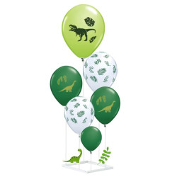 Dinosaurs foil balloons on DIY stand - 90 cm