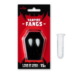 Halloween vampire fangs - 15 mm, 2 pcs.