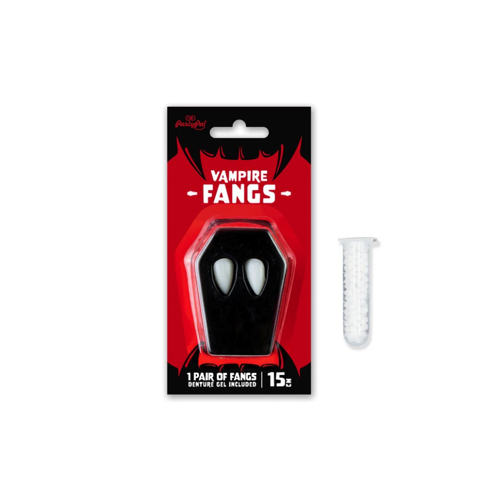 Halloween vampire fangs - 15 mm, 2 pcs.