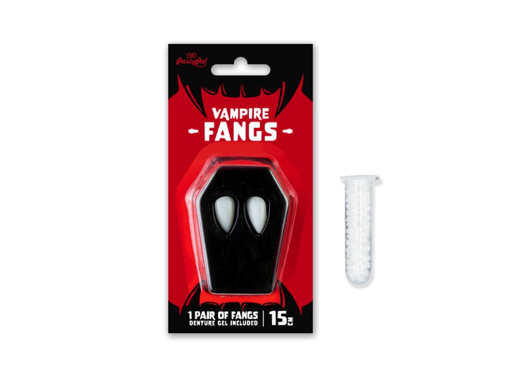 Halloween vampire fangs - 15 mm, 2 pcs.