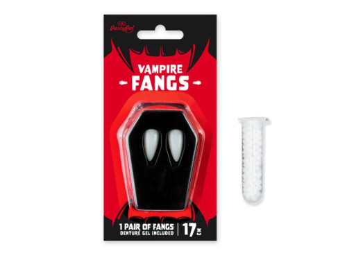 Halloween vampire fangs - 17 mm, 2 pcs.
