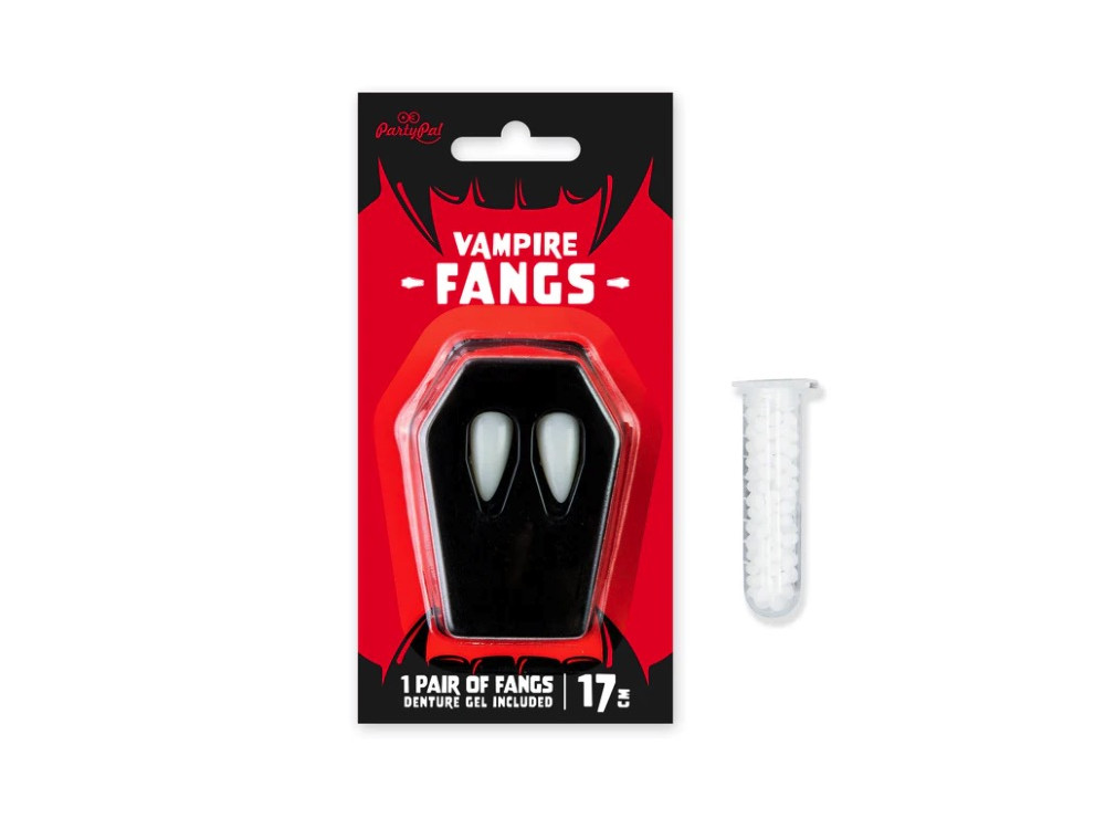 Halloween vampire fangs - 17 mm, 2 pcs.