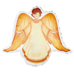 Angel foil balloon for Baptism - 70 cm