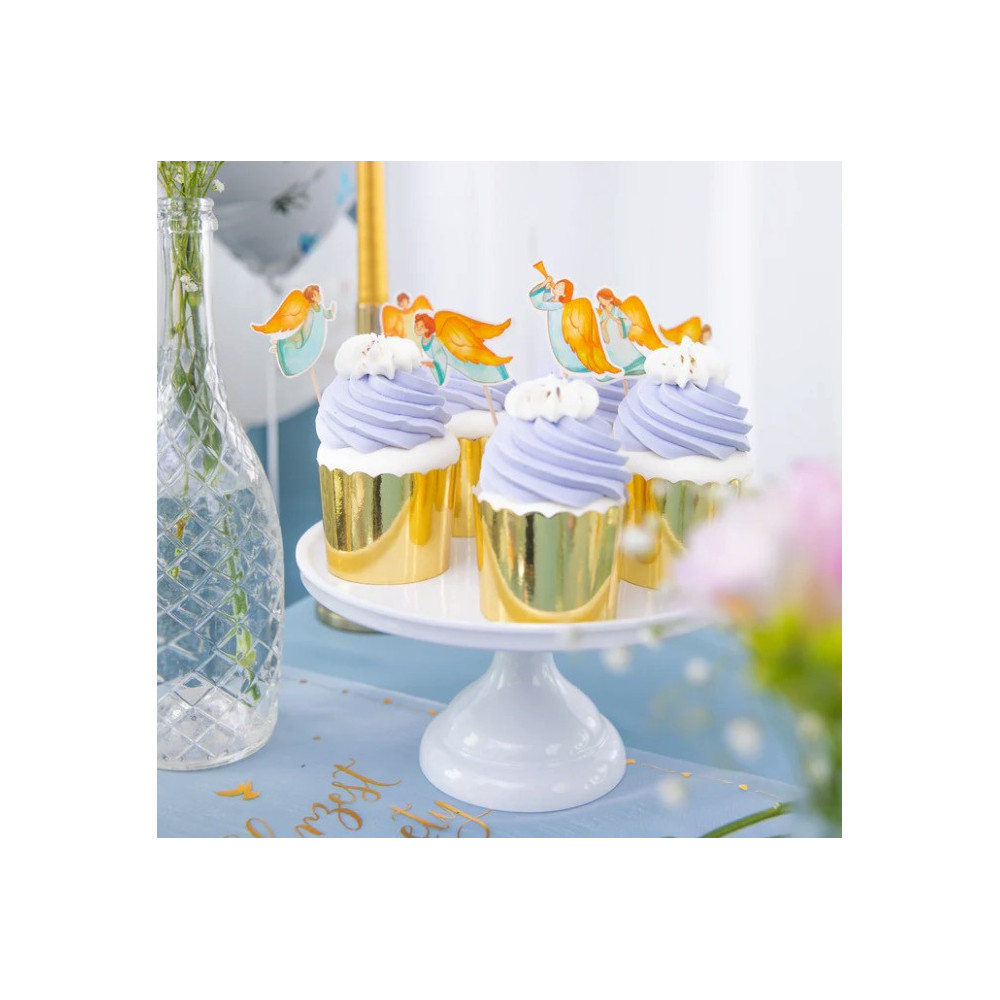 Cake toppers, Baptism - 9 cm, 6 pcs.