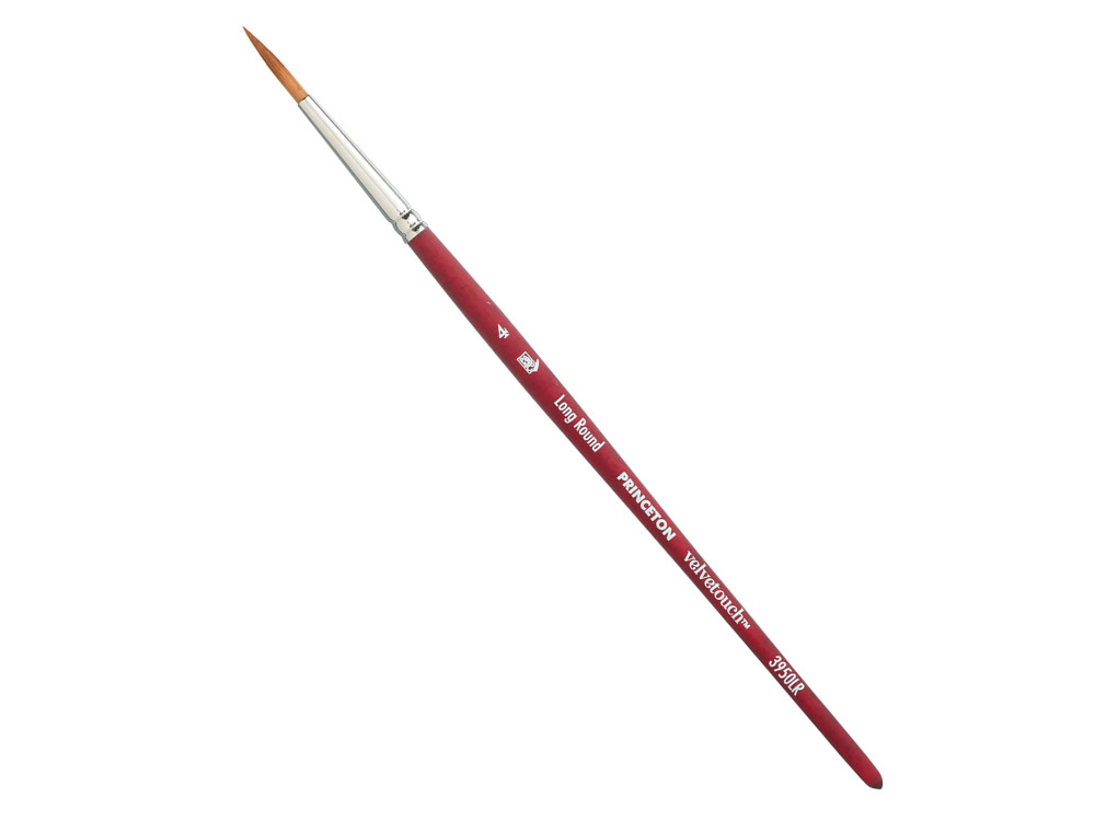 Pędzel okrągły, spiczasty, syntetyczny Velvetouch - Princeton - nr 4