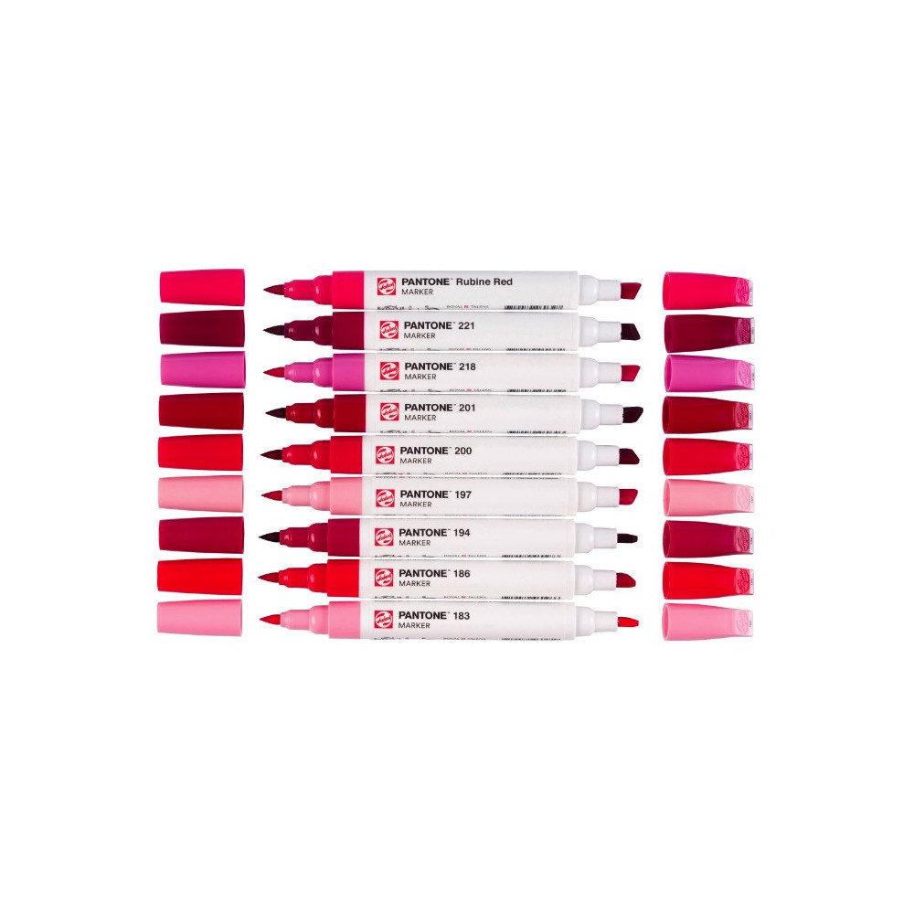 Zestaw markerów pigmentowych Pantone - Talens - Cool Red, 9 kolorów