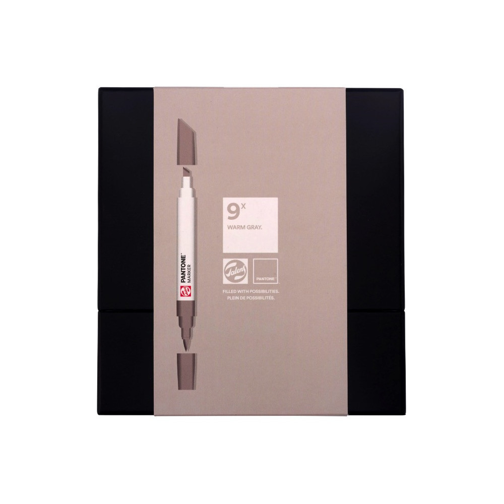 Set of Pantone pigment markers - Talens - Warm Gray, 9 pcs.