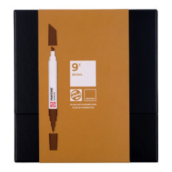 Set of Pantone pigment markers - Talens - Brown, 9 pcs.