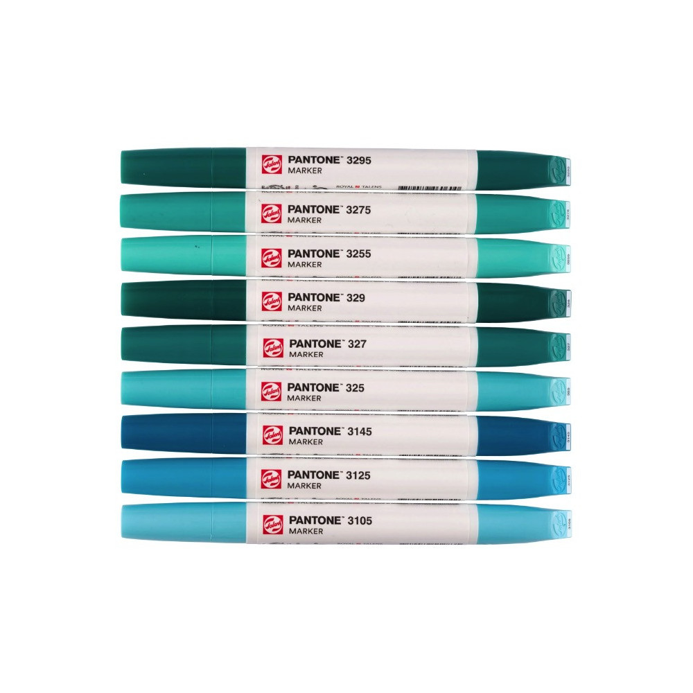Set of Pantone pigment markers - Talens - Blue Green, 9 pcs.