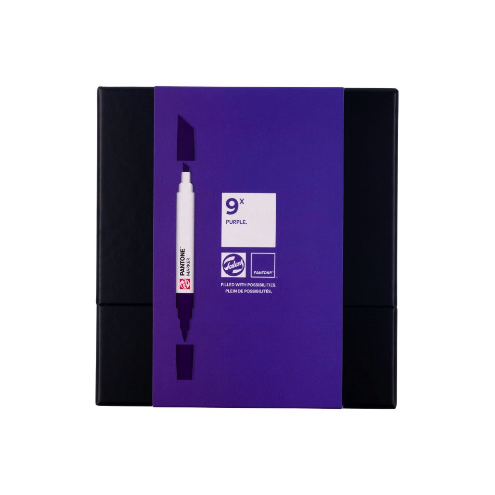 Set of Pantone pigment markers - Talens - Purple, 9 pcs.