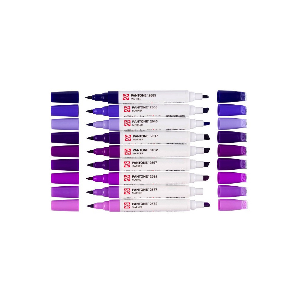 Zestaw markerów pigmentowych Pantone - Talens - Purple, 9 kolorów