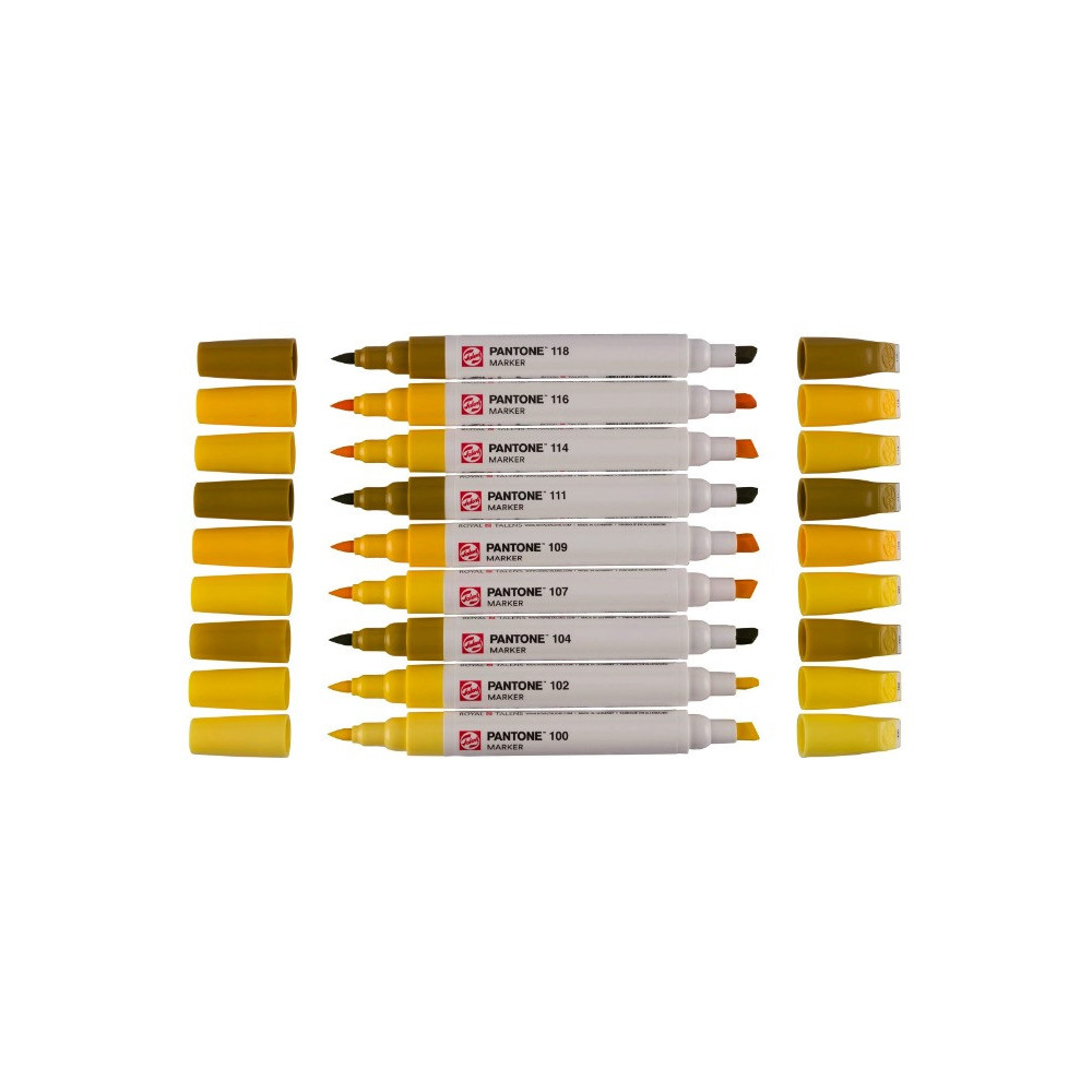 Set of Pantone pigment markers - Talens - Yellow, 9 pcs.