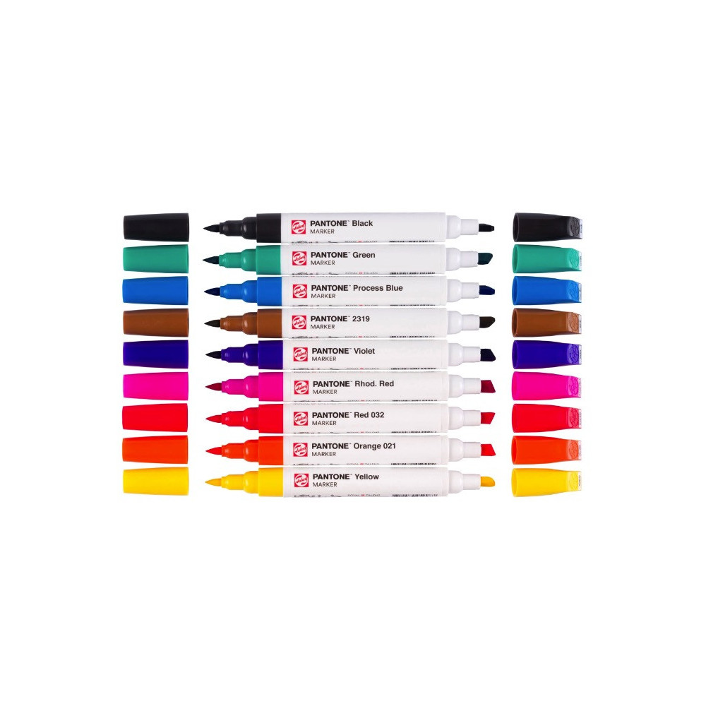 Zestaw markerów pigmentowych Pantone - Talens - Primary, 9 kolorów
