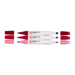 Set of Pantone pigment markers - Talens - Red, 3 pcs.