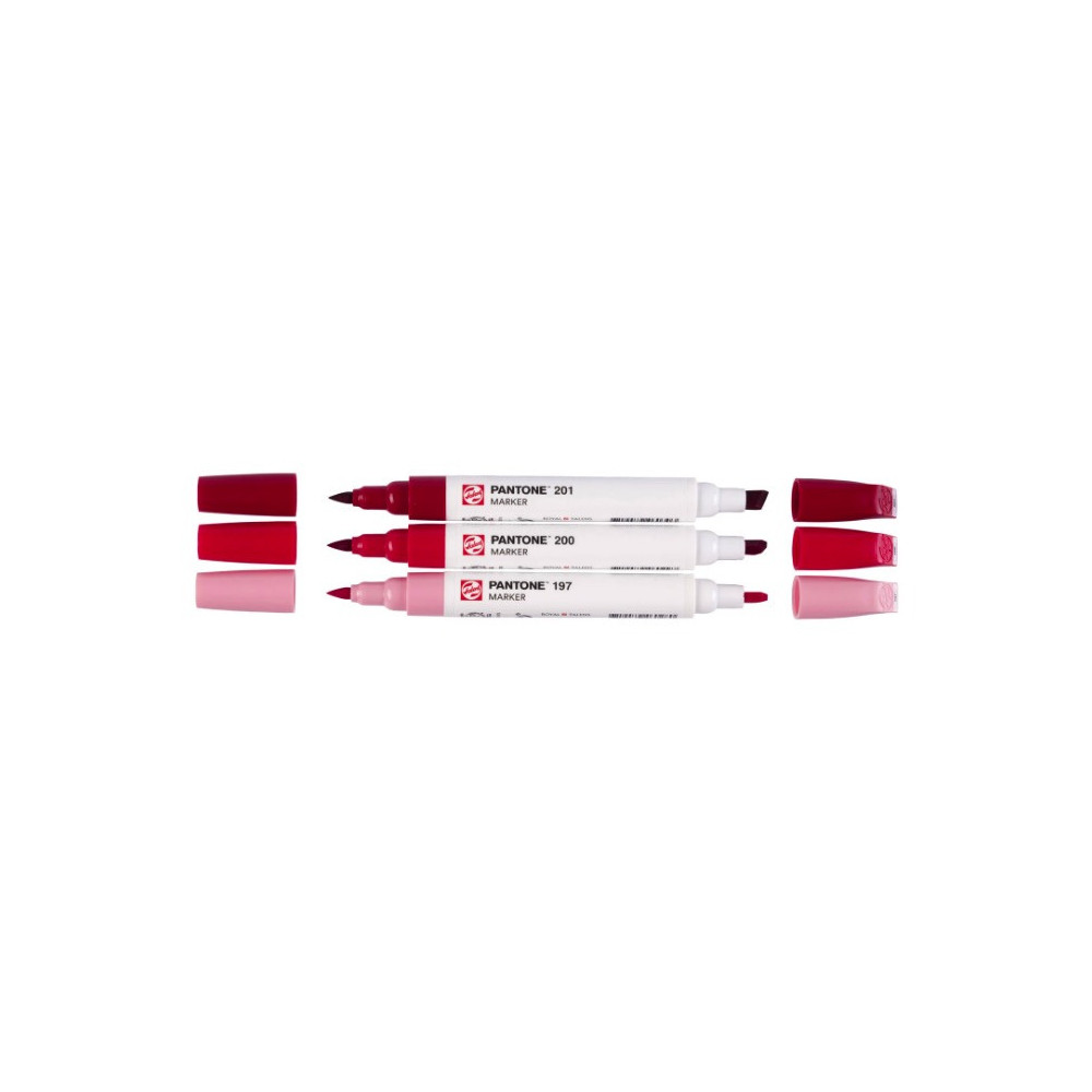 Zestaw markerów pigmentowych Pantone - Talens - Red, 3 kolory
