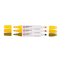 Zestaw markerów pigmentowych Pantone - Talens - Yellow, 3 kolory