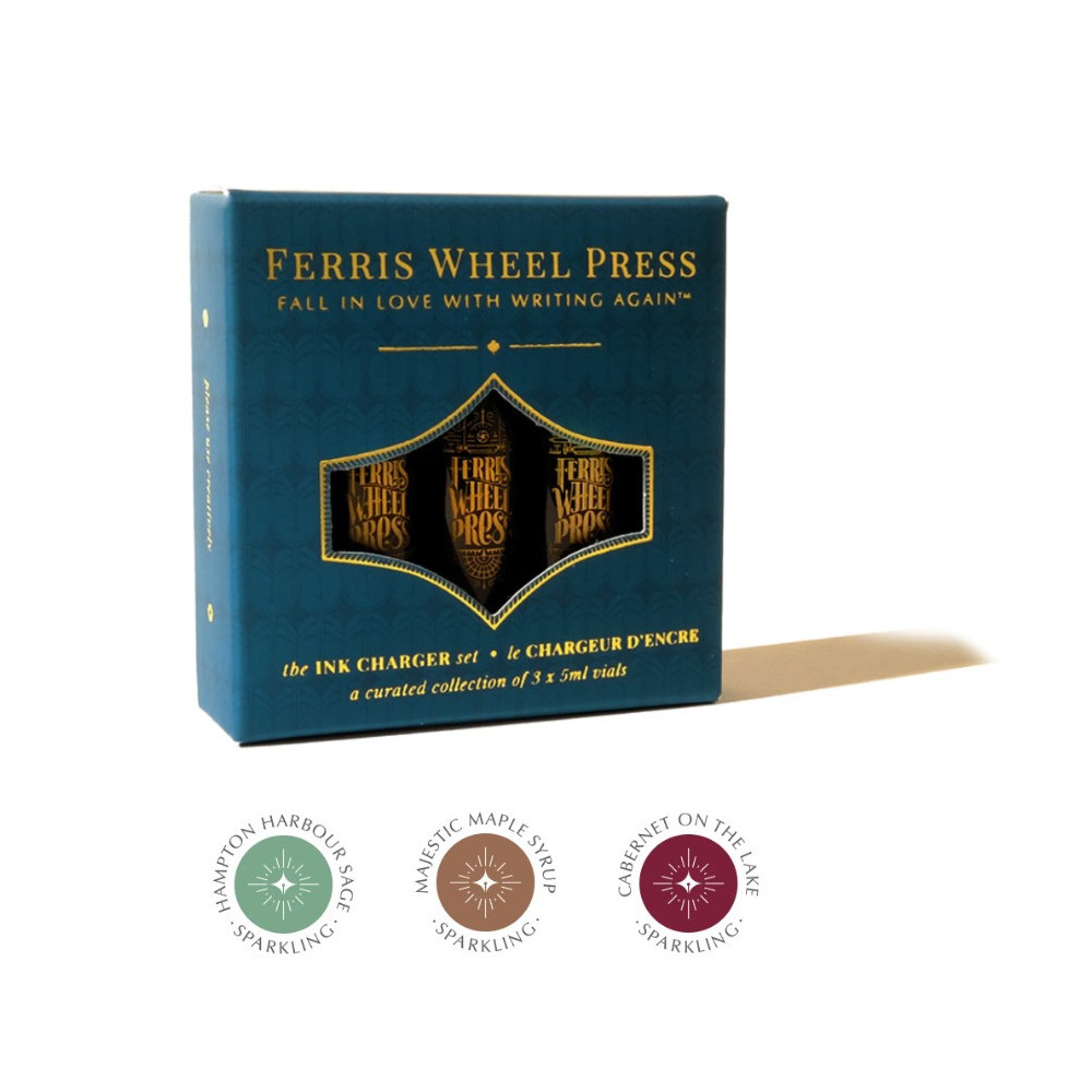 Calligraphy Ink Charger set - Ferris Wheel Press - Woven Warmth, 3 x 5 ml