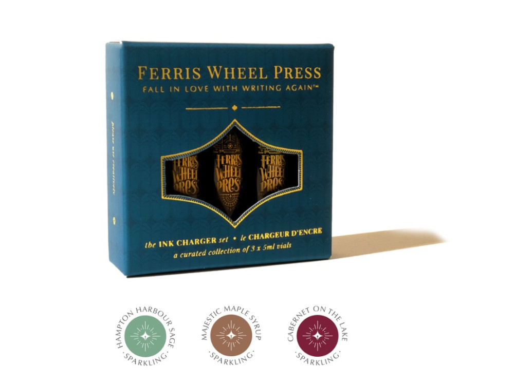 Calligraphy Ink Charger set - Ferris Wheel Press - Woven Warmth, 3 x 5 ml