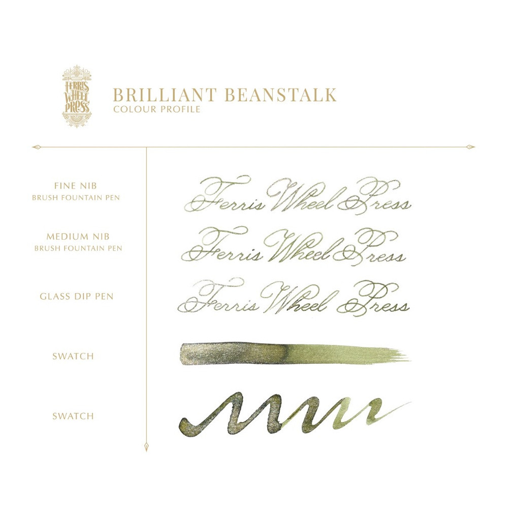 Calligraphy ink FerriTales - Ferris Wheel Press - Brilliant Beanstalk, 20 ml