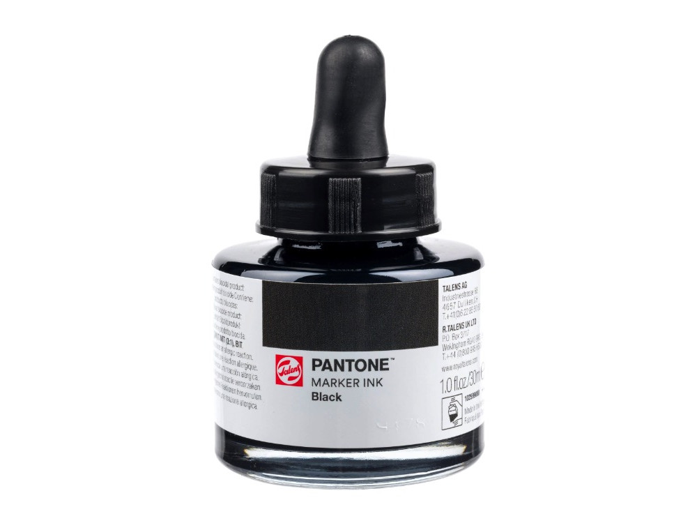 Pantone marker pigment ink - Talens - Black, 30 ml