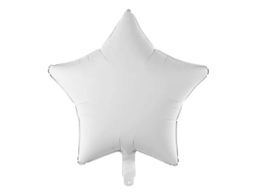 Balon foliowy Gwiazdka - biały, 42 cm