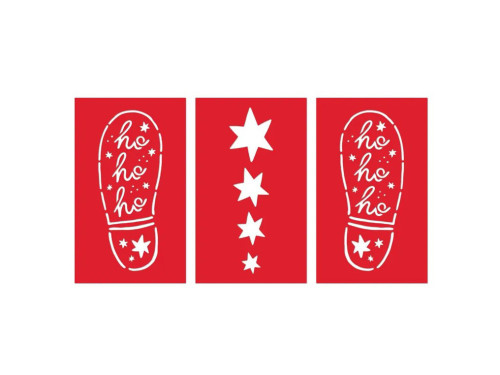 Decoration, stencils Footprints of Santa's shoes - 3 pcs.