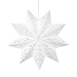 Decorative paper star - white, 50 cm