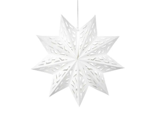 Decorative paper star - white, 50 cm