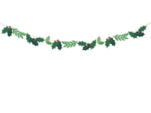 Mistletoe decorative garland - green, 1,5 m