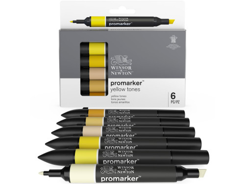 Promarker set - Winsor & Newton - Yellow Tones, 6 pcs.