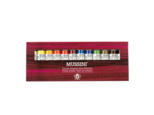 Set of Mussini resin-oil paints - Schmincke - 12 colors x 15 ml