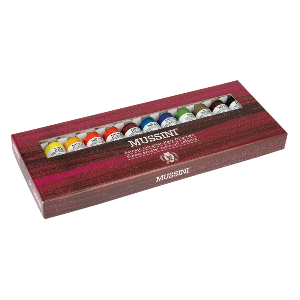 Set of Mussini resin-oil paints - Schmincke - 12 colors x 15 ml