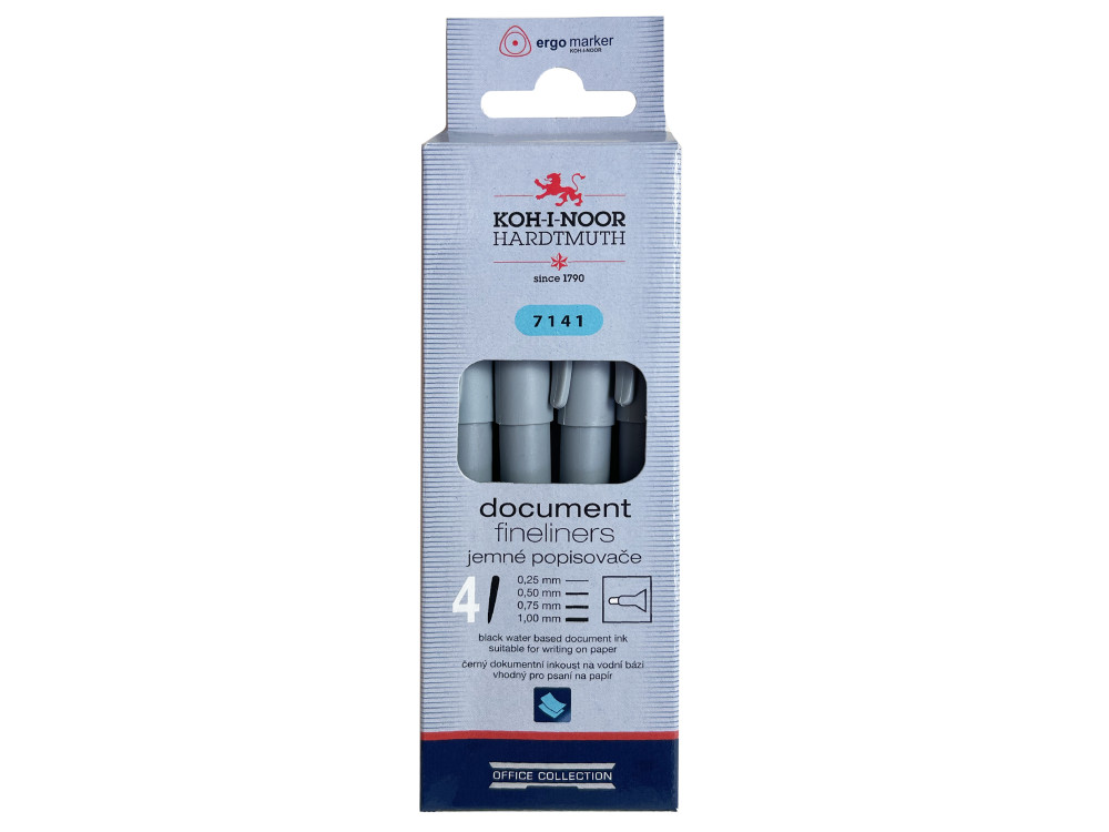 Set of document fineliners Ergo Marker - Koh-I-Noor - 4 pcs