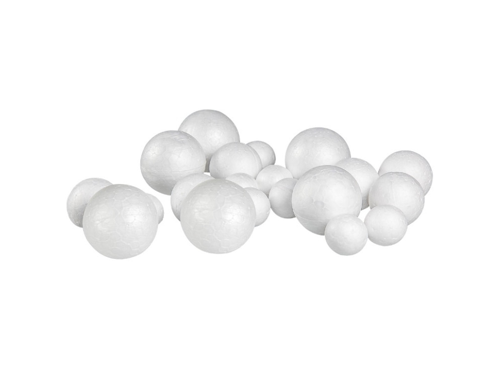 Styrofoam balls - 2,5-4,5 cm, 20 pcs.