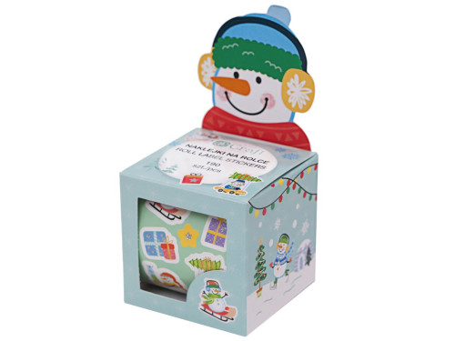 Roll label stickers, Snowman - DpCraft - 190 pcs.