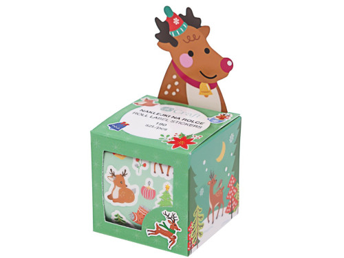 Roll label stickers, Reindeers - DpCraft - 190 pcs.
