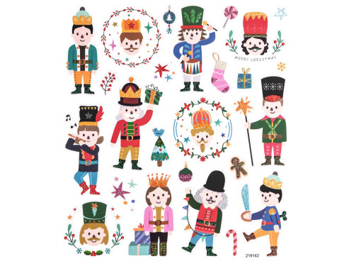 Glitter stickers Nutcracker - DpCraft - 25 pcs.