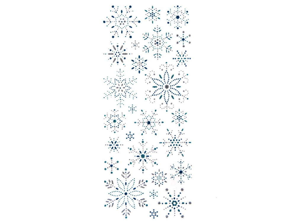 Glitter stickers Snowflakes - DpCraft - 26 pcs.