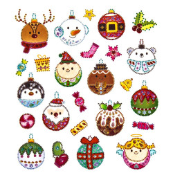 Baubles stickers with crystals - DpCraft - 25 pcs.