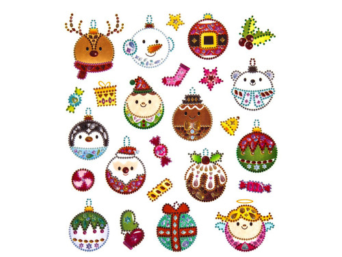 Baubles stickers with crystals - DpCraft - 25 pcs.