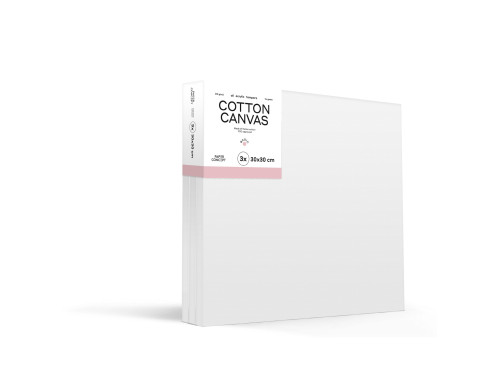 Cotton stretched canvas Basic - PaperConcept - 30 x 30 cm 3 pcs.
