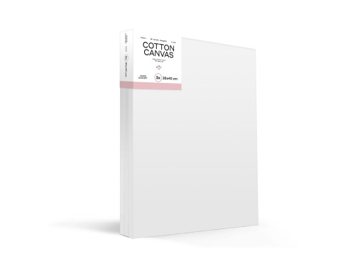 Cotton stretched canvas Basic - PaperConcept - 30 x 40 cm 3 pcs.