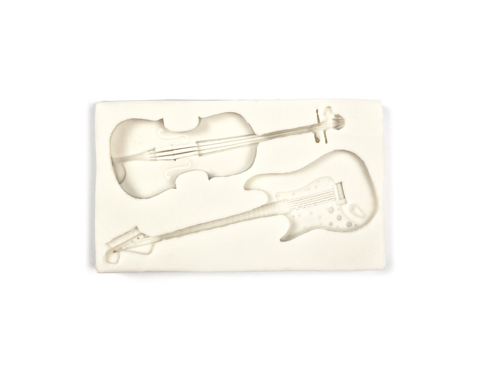 Forma silikonowa do odlewów - Pentart - Gitara i skrzypce