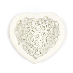 Silicone mold - Pentart - Floral heart