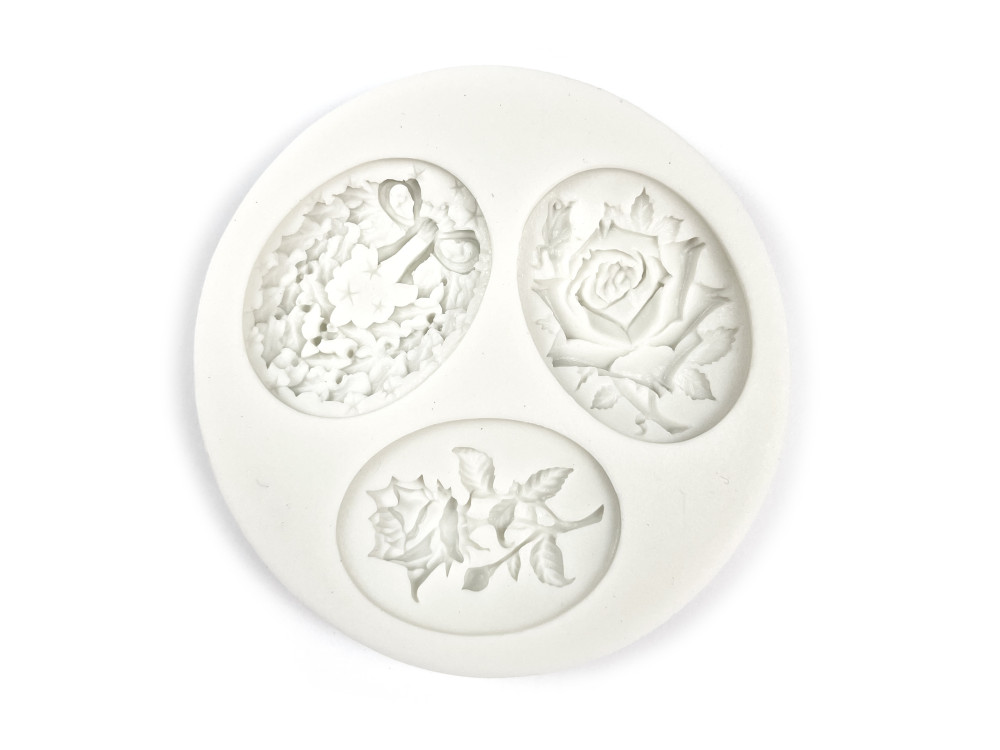Silicone mold - Pentart - 3 medallions on a circle