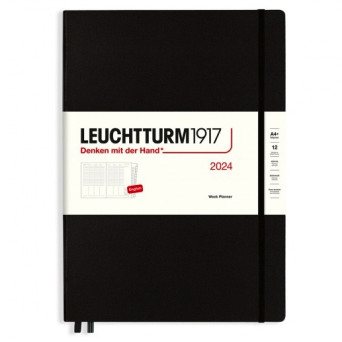 Leuchtturm1917 Medium A5 2024 Weekly Planner & Notebook - Black